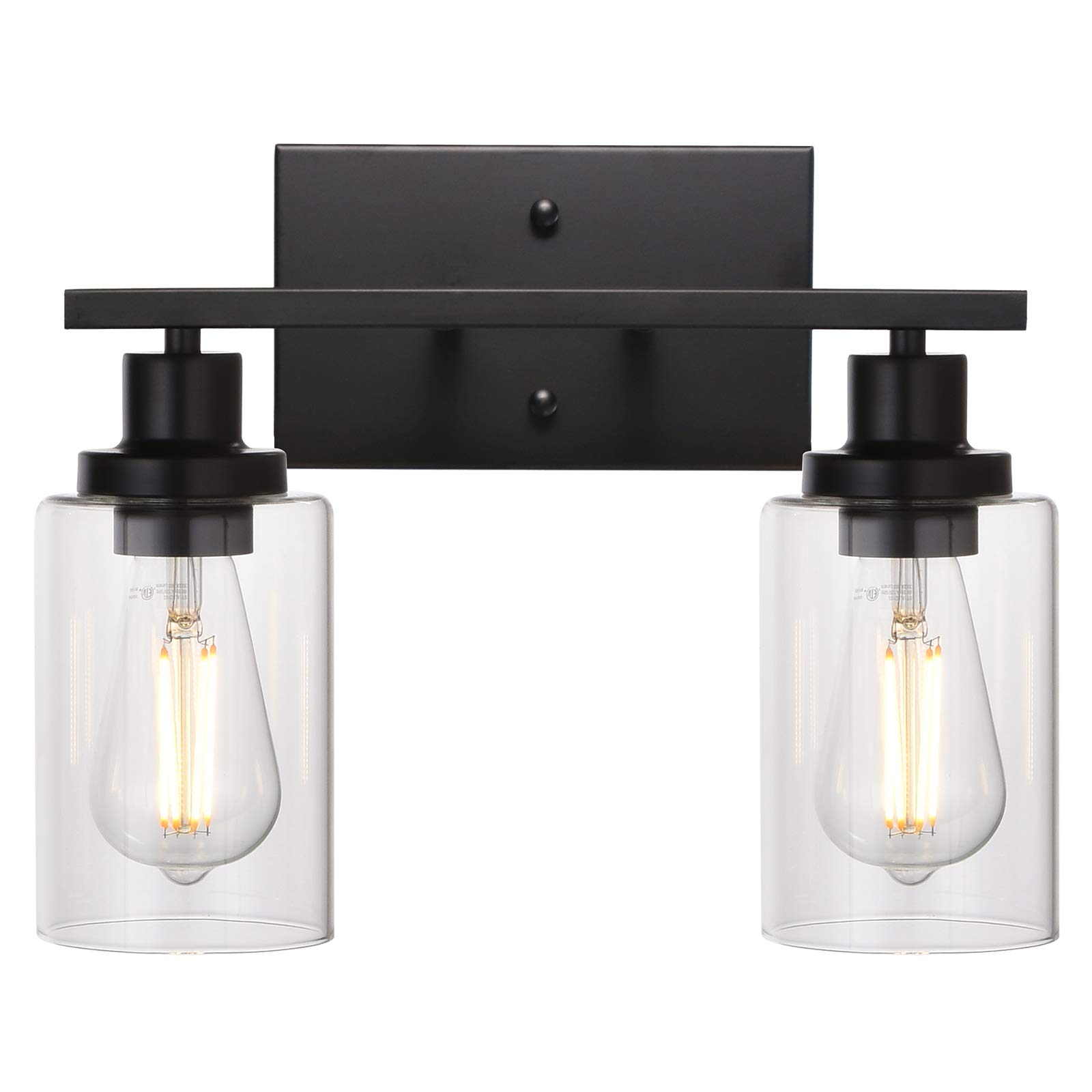 2-Light Black Wall light