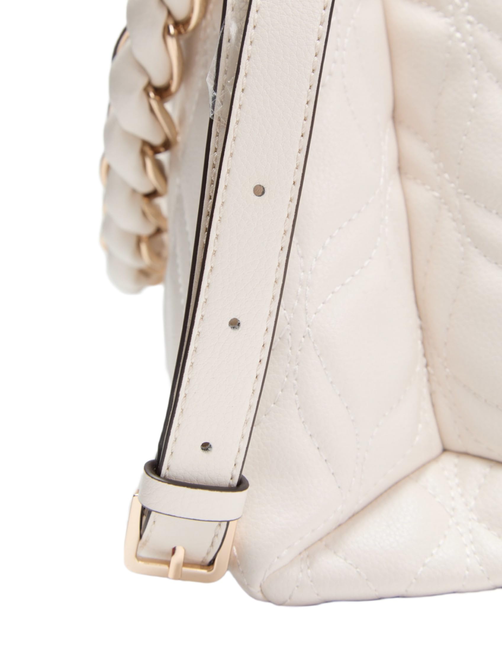 GUESS Umhängetasche Handtasche Maxine Girlfriend Satchel Cream White creme
