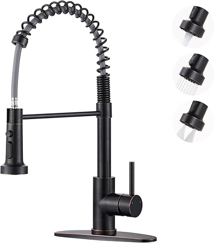 Miniatura 10 de Grifo de Cocina y Grifo de Filtro de Agua: Grifo de Fregadero de Cocina Dorado Cepillado con Grifo de Agua Potable - Grifo de Acero Inoxidable de