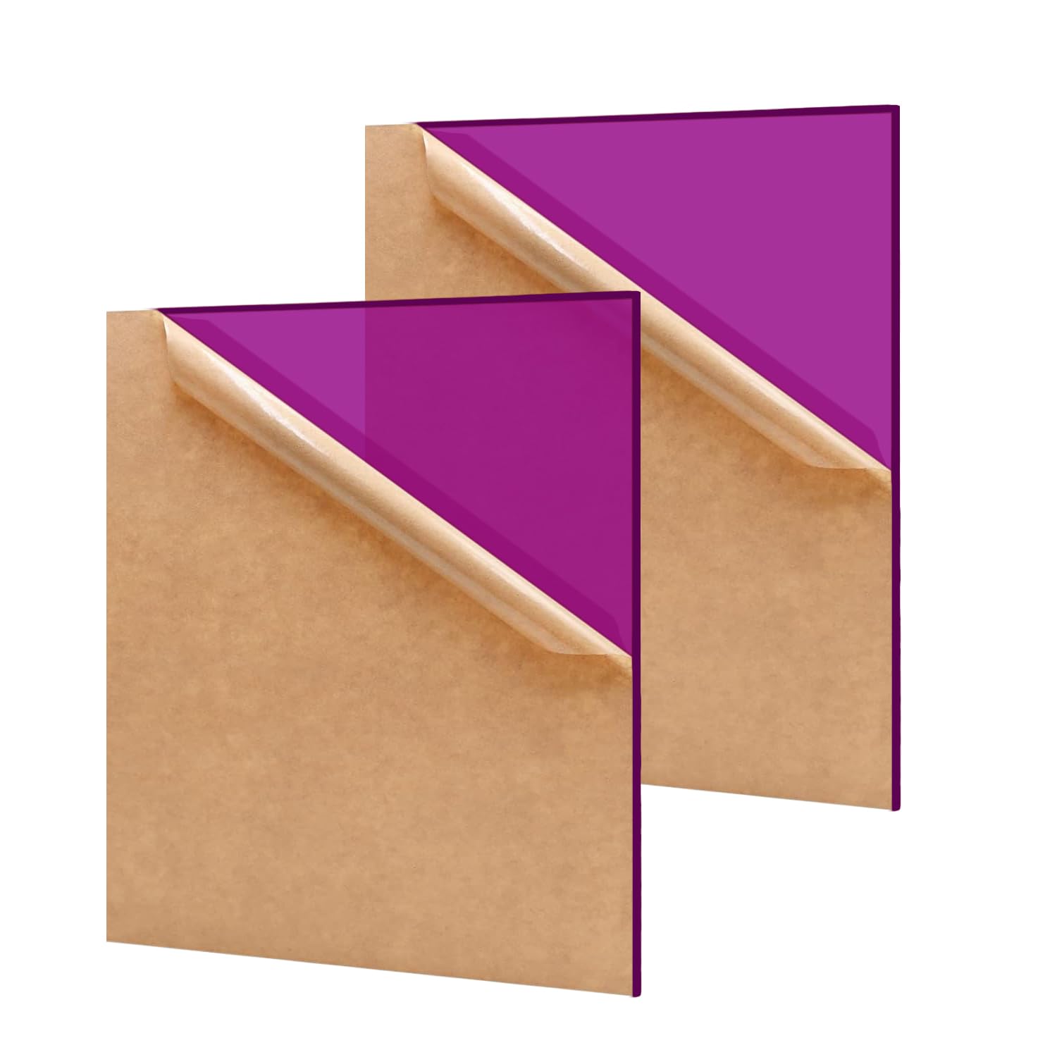 Red Acrylic Sheets - 2 Pack for Laser Cutting & Crafts -25