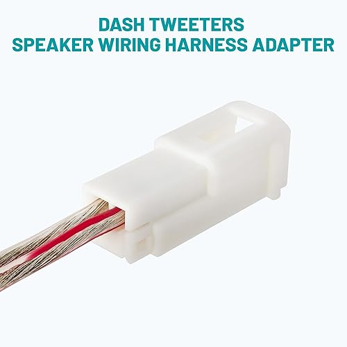 Miniatura 8 de NuIth Arnés de altavoz de tweeters para tablero delantero para Dodge 2005-2022, Jeep/Chrysler Aftermarket Dash Tweeters Audio Cable Conector Plug, 2