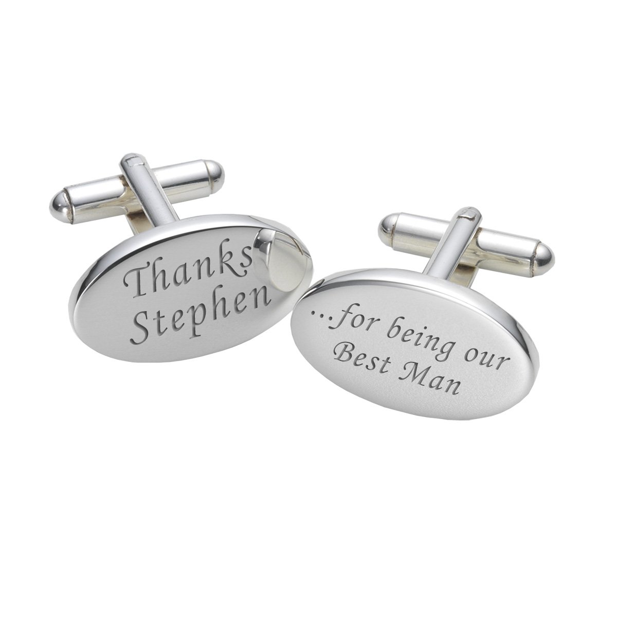 personnalisé "Merci pour être Notre Meilleur Man" Boutons de manchette – Ovale