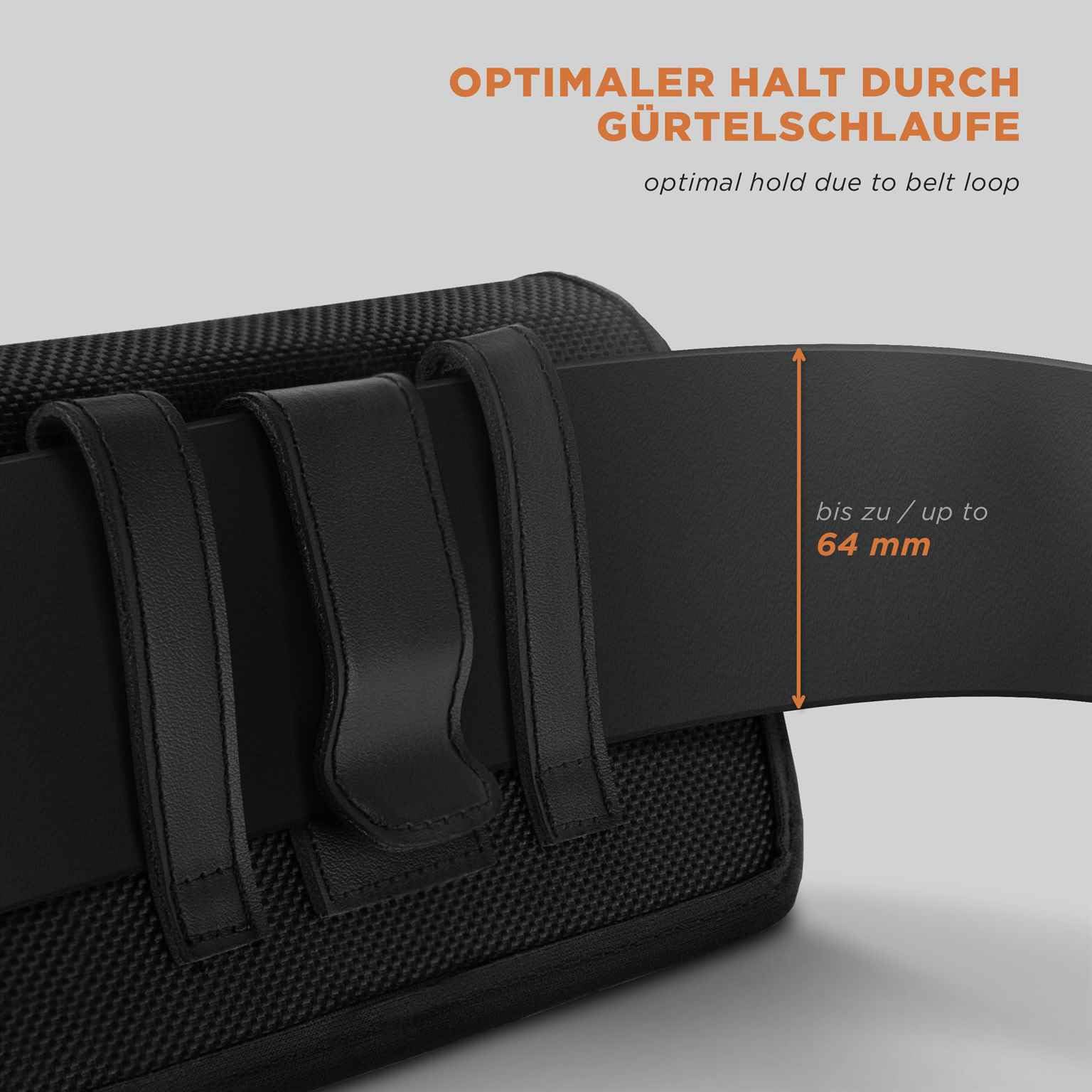 moex Comoda custodia orizzontale con clip per cintura, compatibile con