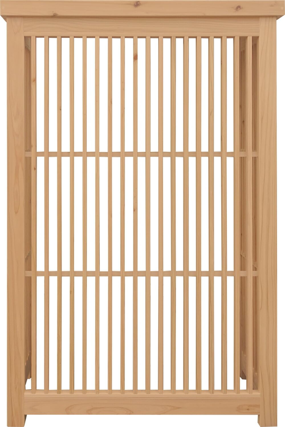 Amazon | WOODPRO エアコン室外機カバー 縦格子 幅内寸120cm 高さ内寸