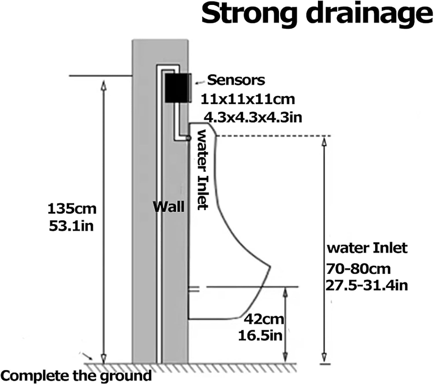 Wall Mounted Urinal for Men, Ceramic Smart Automatic Sensor Flush Urinal with Waterfall Rinsing, Modern Integrated Design Mens Urinal for Home, Bathroom, Hotel, Office(Red)
