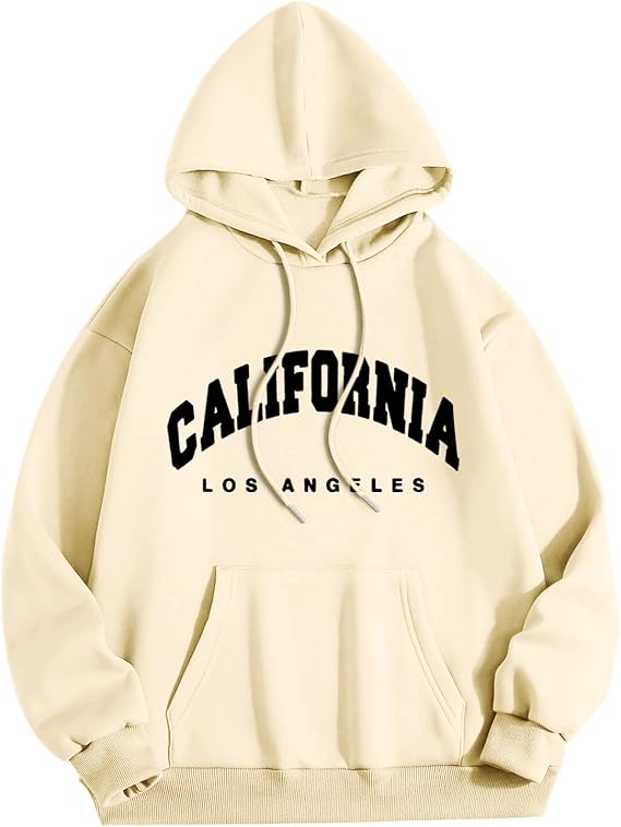 Los Angeles Hoodies Oversized Batwing Long Sleeve Oversized Hoodies