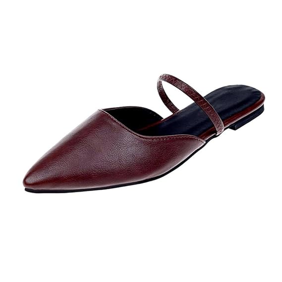 open back flat shoes