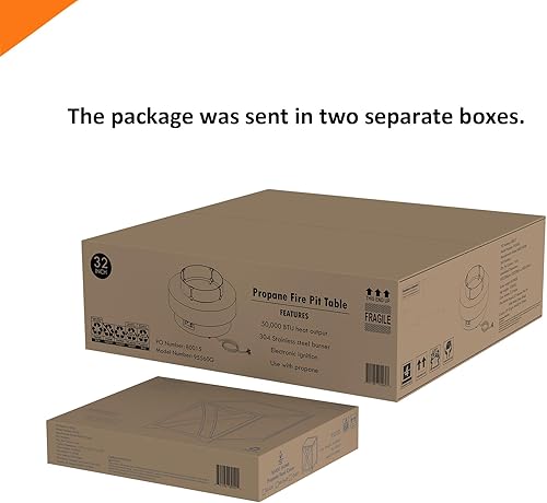 Miniatura 58 de Fogata de propano para exteriores de 32.5 pulgadas con cubierta de tanque de 20 libras, fogatas de propano de 50,000 BTU para patio exterior