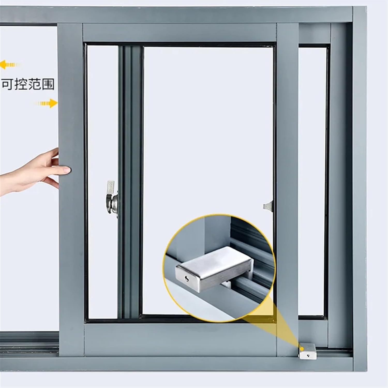 1Pcs Window Security Key Locks Adjustable Latch Lock Sliding Sash Stopper Furniture Hardwares