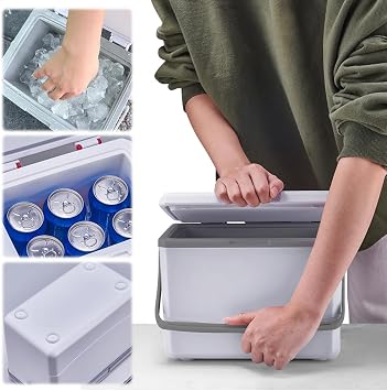 Small Cooler for Camping, Portable Leakproof Outdoor Cooler Box, 3/5/6/8 Quart Hard Ice Retention Insulated Lunch Box for Camping Fishing Beach Picnics Grill