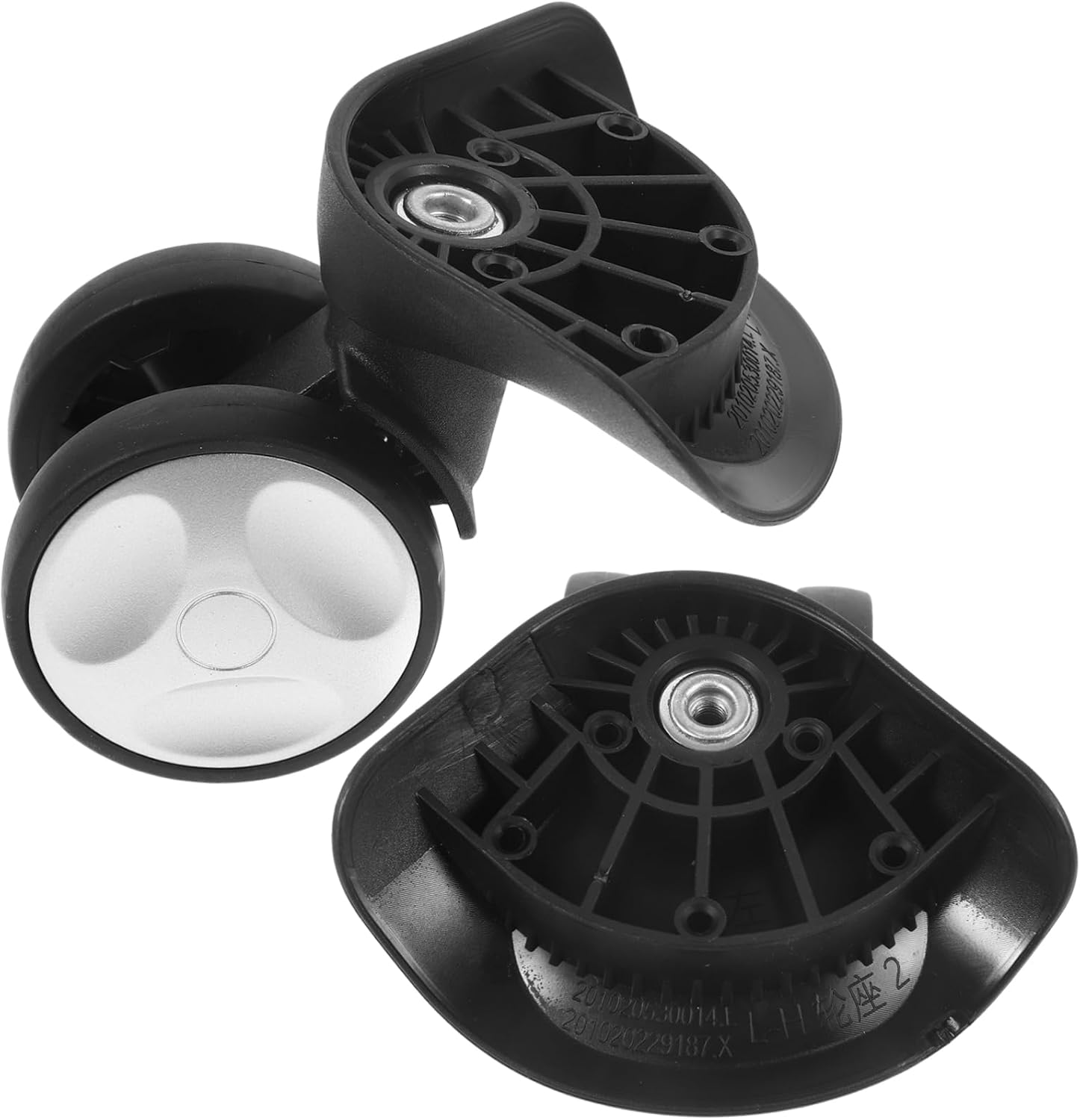 1pair Small Swivel Wheels for Luggage Easy Installation Travel Suitcase Repair Parts Rotation Compact Replacement Wheels for Hard Cases and Bags
