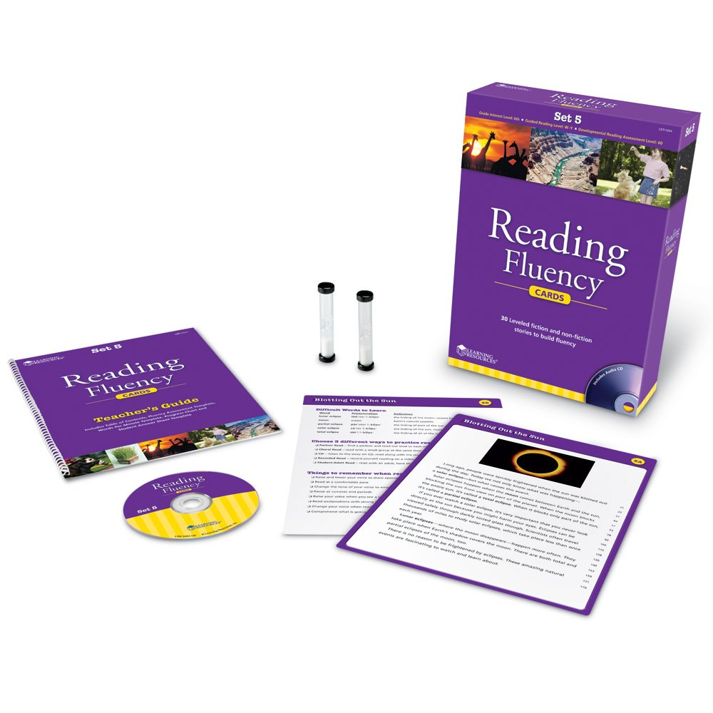 Reading Fluency Cards Set Grade 6 Learning Resources pour lecture CM2