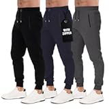 Sweatpants for Men - Active Fleece Athlete Joggers - 3 Pack