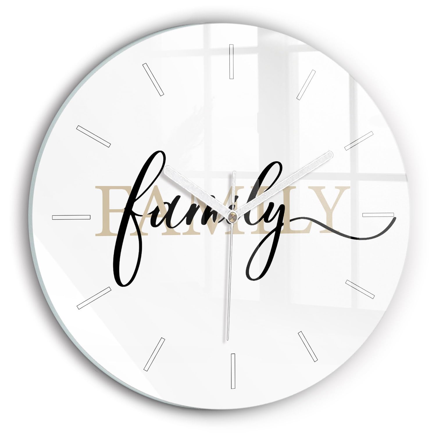 Horloge en verre Wallfluent 30 cm mécanisme silencieux, le cadeau de pendaison de crémaillère