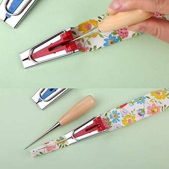 45mm Rotary Cutter with 5 Pcs Rotary Cutter Blades and A5 Cutting Mat, Rotary Cutter for Fabric, Jelly Roll Fabric, Jelly Roll Fabric Strips for Quilting, Quilting Fabric with Different Patterns for C