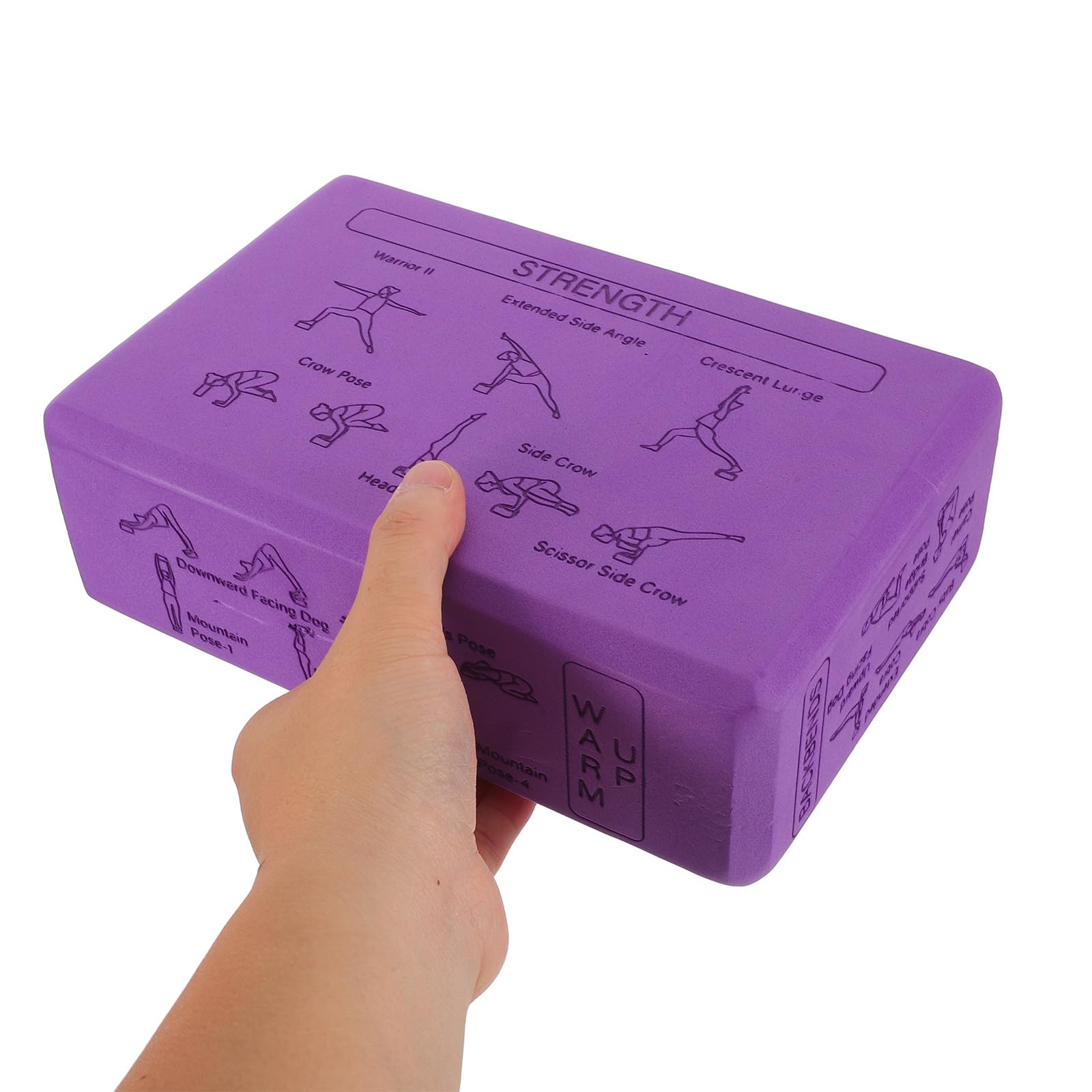 MAGICLULU Bloques de Yoga Espuma Eva Antideslizantes Alta Densidad 23x15x7,6 Cm Pack 2 Unidades Color Morado Principiantes y Niños para Estiramientos Flexibilidad y Pilates en Casa