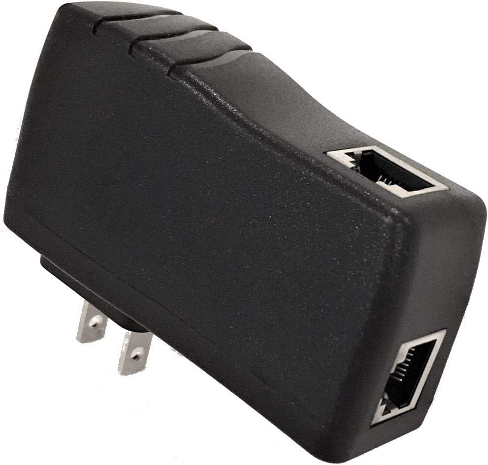 Poe Texas PoE Injector - Single Port Power Over Ethernet Passive PoE Adapter - UL Rated with Integrated 48V 15W Power Supply - 10/100/1000 Gigabit Data - Plug & Play Home Office VoIP Phone WiFi AP