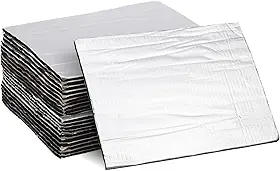 20 peças de Almofadas Isolamento Acústico e Térmico para Carro Tapetes Absorvedores Ruído Incombustíveis Multiuso Compartimento do Bagagem Pisos Telha