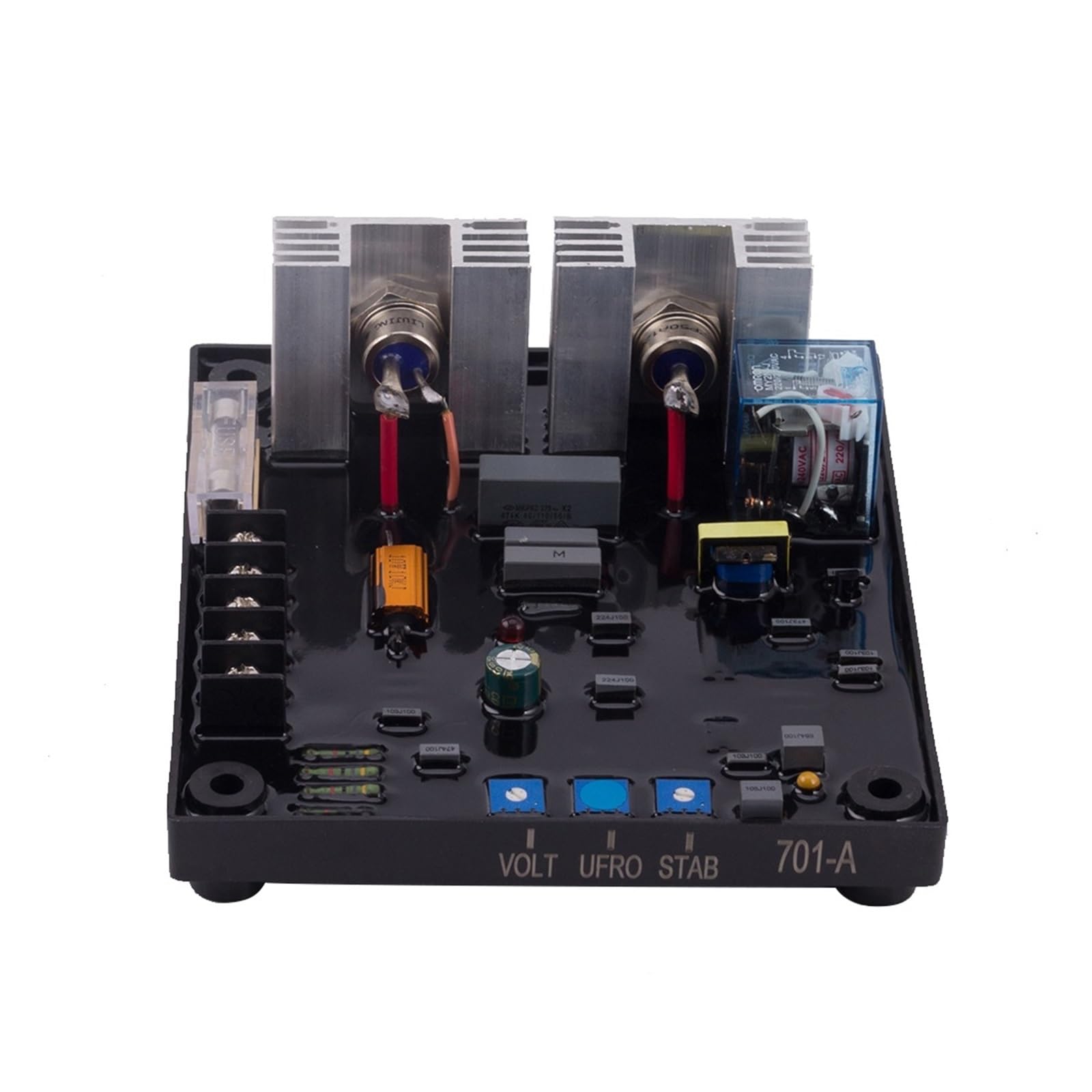 Regulador de tensión automático 50A 30A AVR Automatic Voltage Regulator For Brush Brushless Generator Stabilizer Control Module Adjuster 50HZ 60HZ (Color : POW50A)