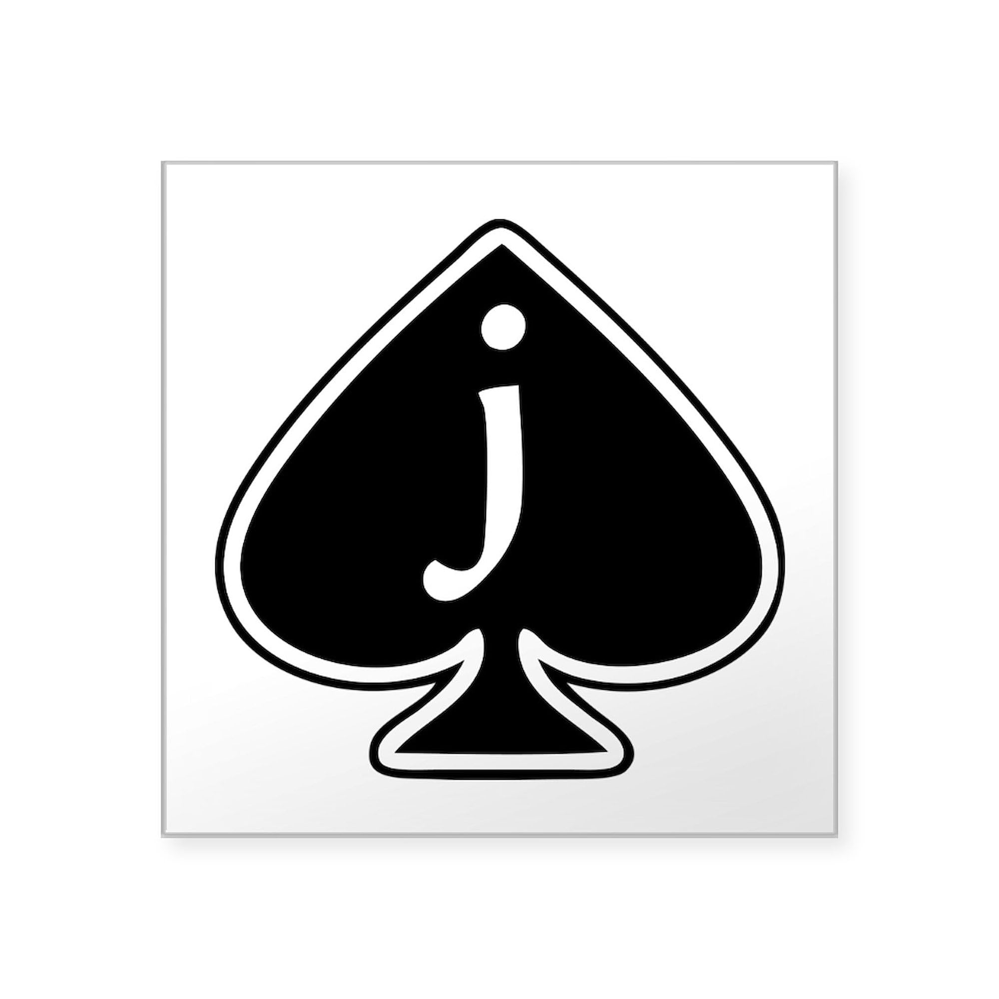 CafePress Jack of Spades Square Sticker 3 X 3 Square Bumper Sticker Car Decal