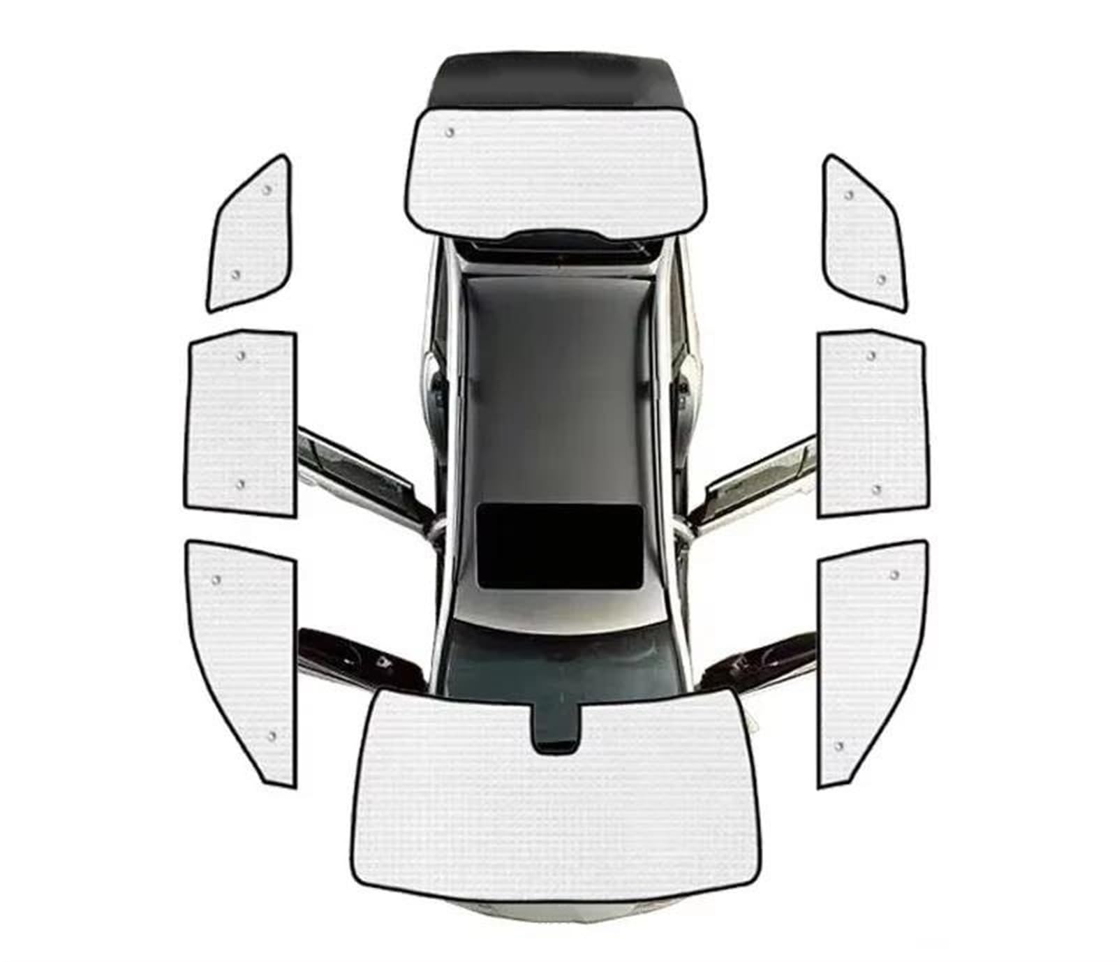 Parasoles Laterales Para Jeep Para Grand Para Cherokee Para WK2 2014-2021 Parasoles Coche Cubiertas Visera Parabrisas(All Sunshades)