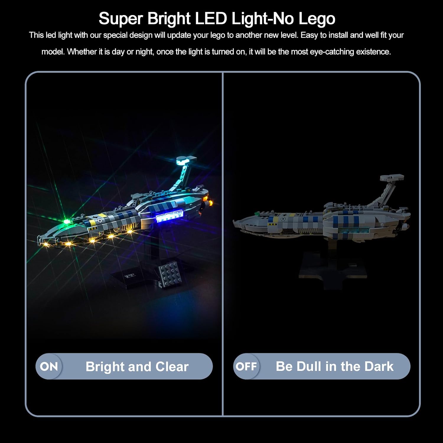 BrickBling LED Light Compatible with Lego Invisible Hand 75377, Décor Lighting Kit, No Model Included