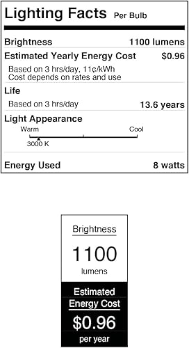 Vista 36 de Westinghouse 5016300 - Bombilla LED de filamento blanco suave regulable A19 de 6.5 vatios (equivalente a 60 vatios), base media