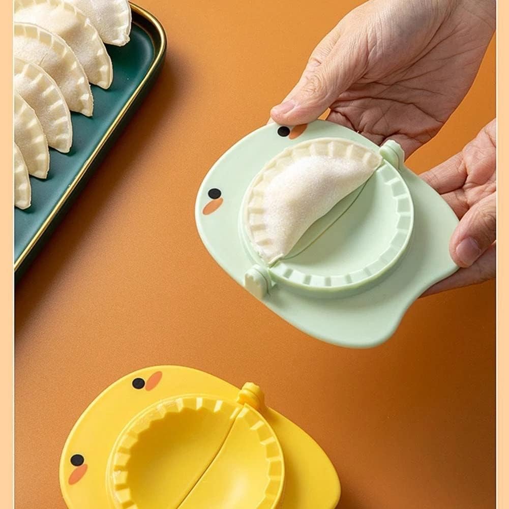Cartoon Dumpling Tool Little Pattern Lazy Dumpling Maker Device Kitchen Utensils Gadget Sets Accessories(White-Dinosaur Doodle4,2pcs)