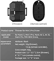 Vista 6 de Drone Airdrop Dropper Control Remoto Lanzador Accesorios para DJI Mini 3 Pro