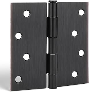 goldenwarm 3 Pack Interior and Exterior Door Hinges Oil Rubbed Bronze Door Hinge 4 inch x 4 inch Door Hinges with Square Corners