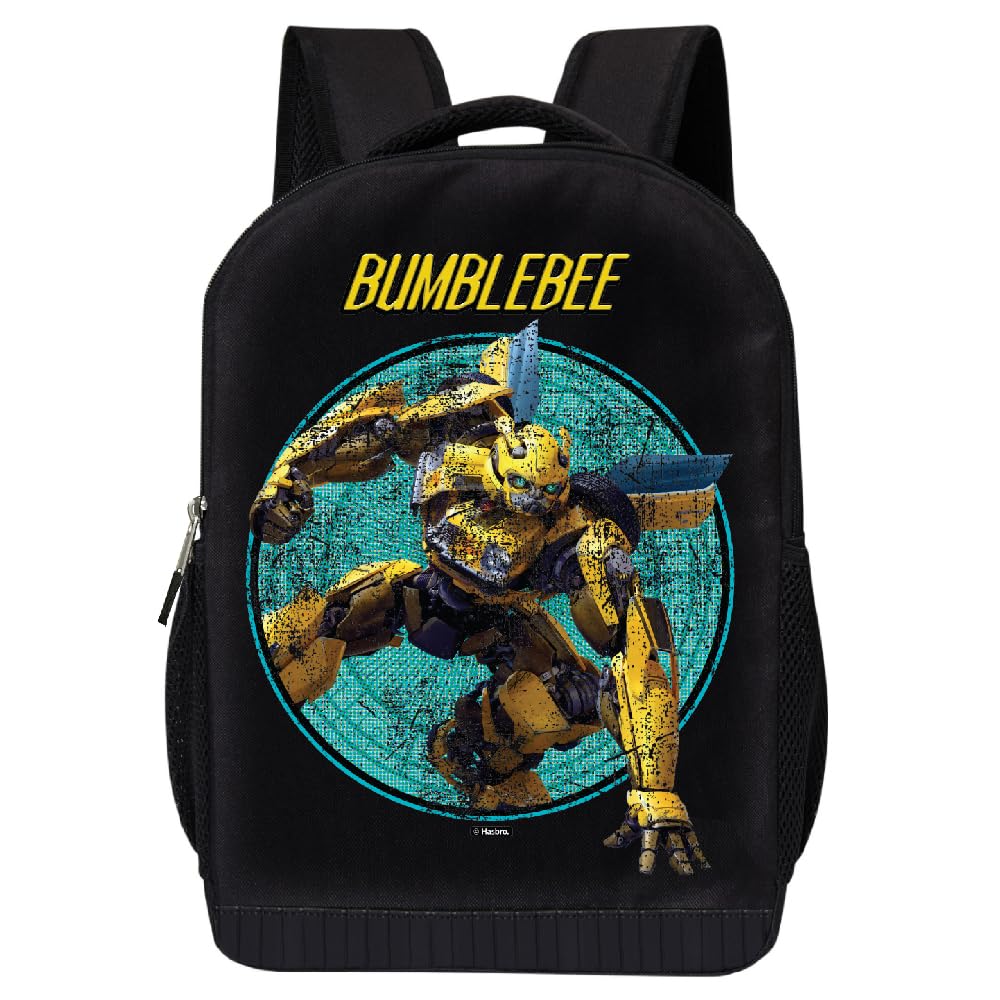 Fast Forward Transformers Boys Backpack - 16 Inch Mesh Padded Knapsack for Boys (Bumblebee 1)