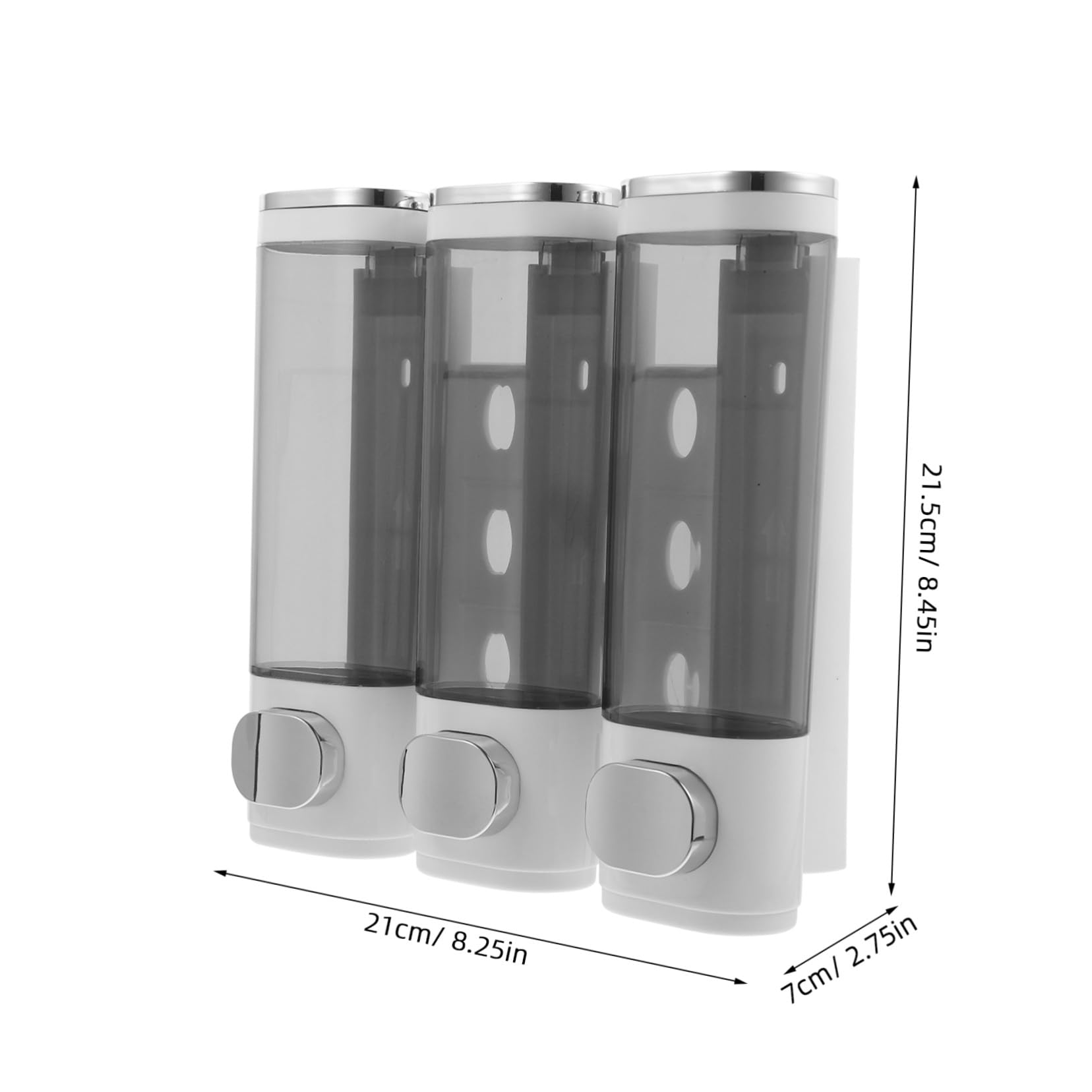 Dispensador de Jabón de Pared para Baño de 3 Cámaras Abs