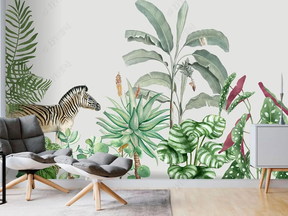 Papier peint intissé flore et faune tropicales pour l'ambiance exotique d'un restaurant