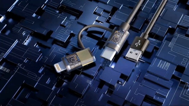 Image of USB to USB-C and Lightning Cable Combo 2 in 1 Coiled Cable Support Apple Carplay & Android Auto [MFi & 3A Fast Charge & Data Sync] Coiled Lightning and USB C Cable for iPhone 17 /16 /15 /14 /13 /12 /Android