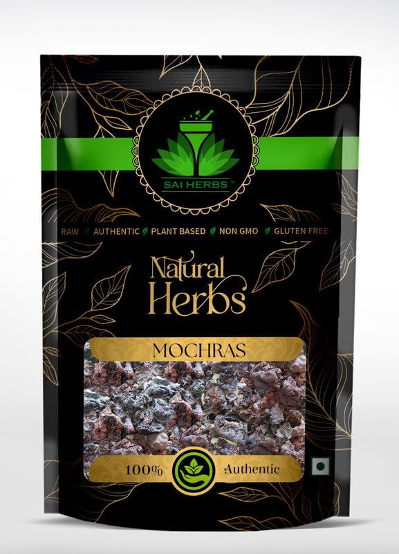 SAI HERBS Mochras Siddha Raw Herb - Phool Supari Kali Siddha Raw Herb - Moochras Siddha Raw Herb - Salmalia Malabaricum - Bombax Ceiba - Red Silk Cotton Tree Gum - Pure & Natural (100 Grams)