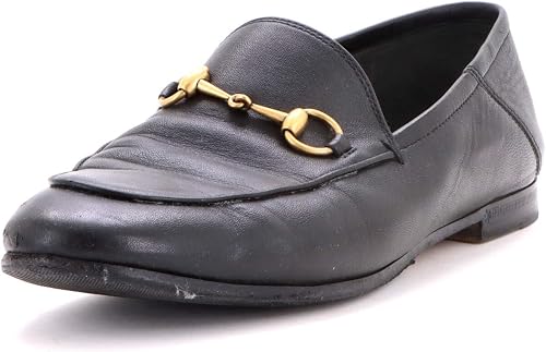 Pre-Loved Women's Brixton Horsebit Loafers Leather, Black