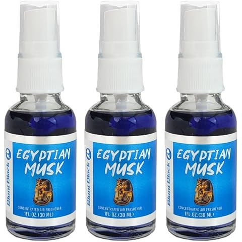 Blunt Black Concentrated Air Freshener Spray 1 oz. Glass Bottle - Egyptian Musk Scent 3-Pack Cover