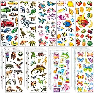 YANGTE 40 Pack Puffy Stickers for Children Party Bag Fillers for Kids 3D Stickers Pass The Parcel Gifts Kids' Party Favours