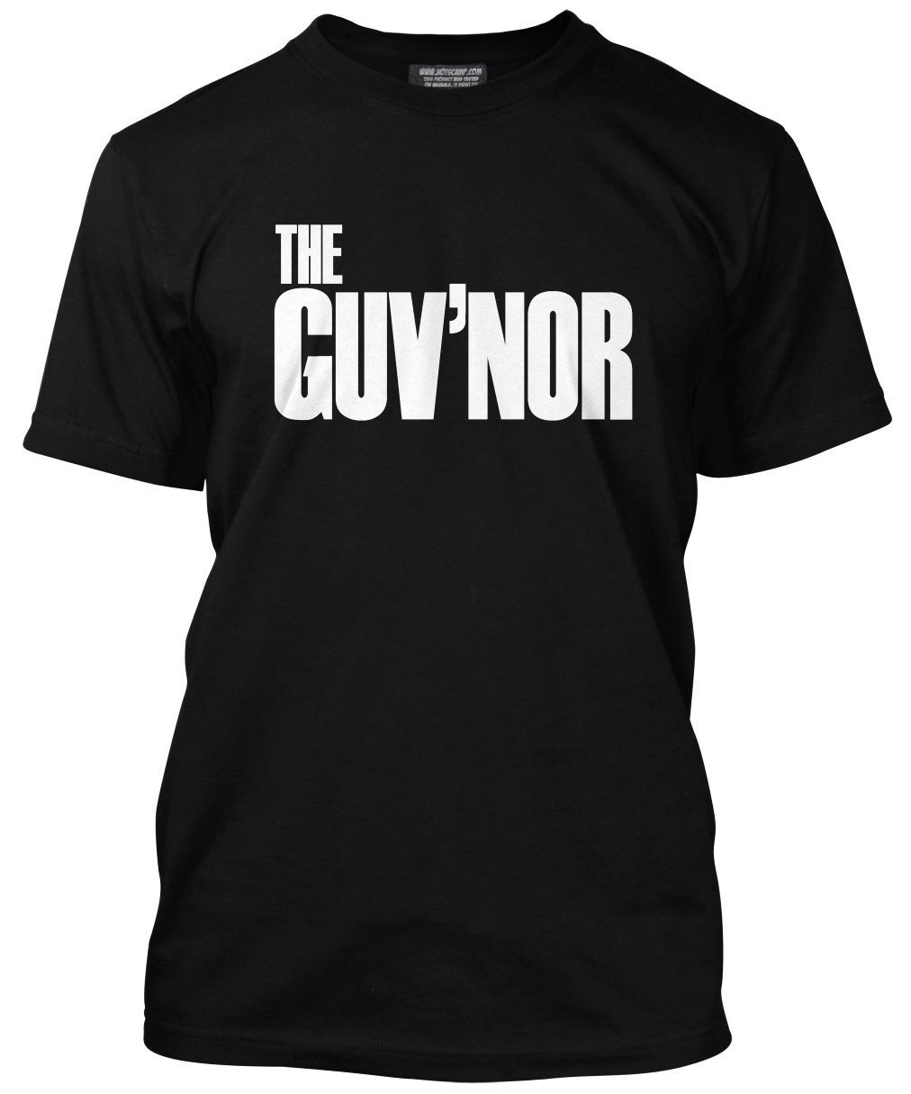 Hotscamp Men's Black The Guv'nor Unisex T-Shirt - Large