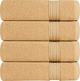 Utopia Towels Premium Beige Hand Towels - 100% Combed Ring Spun Cotton, Ultra Soft and Highly Absorbent, 700 GSM Exrta Large Thick Hand Towels 16 x 28 inches, Hotel & Spa Quality Hand Towels (4-Pack)