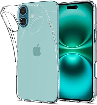 Spigen Liquid Crystal Designed for iPhone 16 Plus Case [Military-Grade Protection] - Crystal Clear