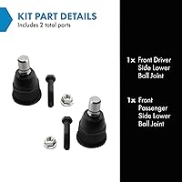 Vista 2 de TRQ, junta de rótula inferior delantera para el lado del conductor y del acompañante