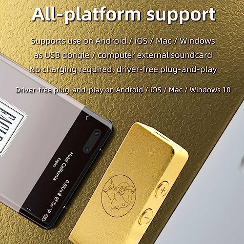 Image of AUDIOCULAR TP30 Pro Portable USB Amp & DAC with Dual Headphone Output | ES9038Q2M Chipset | DSD 512 | 32-Bit /768KHZ PCM | USB-C Input | External Sound Card (With Lighting Cable)