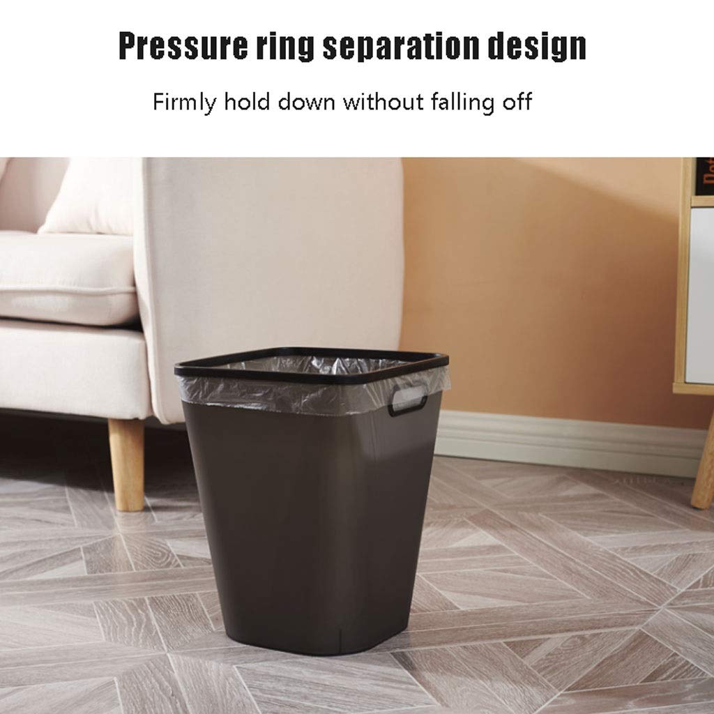 Cubo de Basura Contenedor de plástico con asas, Contenedor de oficina delgado de plástico durable, Caja de almacenamiento práctica for baño, cocina o despensa, 16L Bote de Basura Baño ( Color : B )