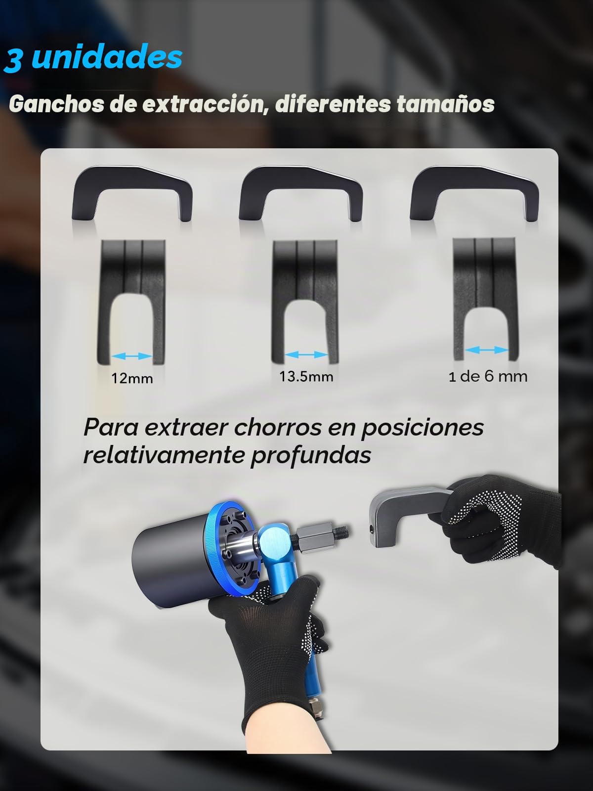 Extractor de inyectores neumáticos de mano de 27 piezas, herramienta neumática para inyectores con 19 adaptadores, compatible con Bosch, Delphi, Denso, Siemen