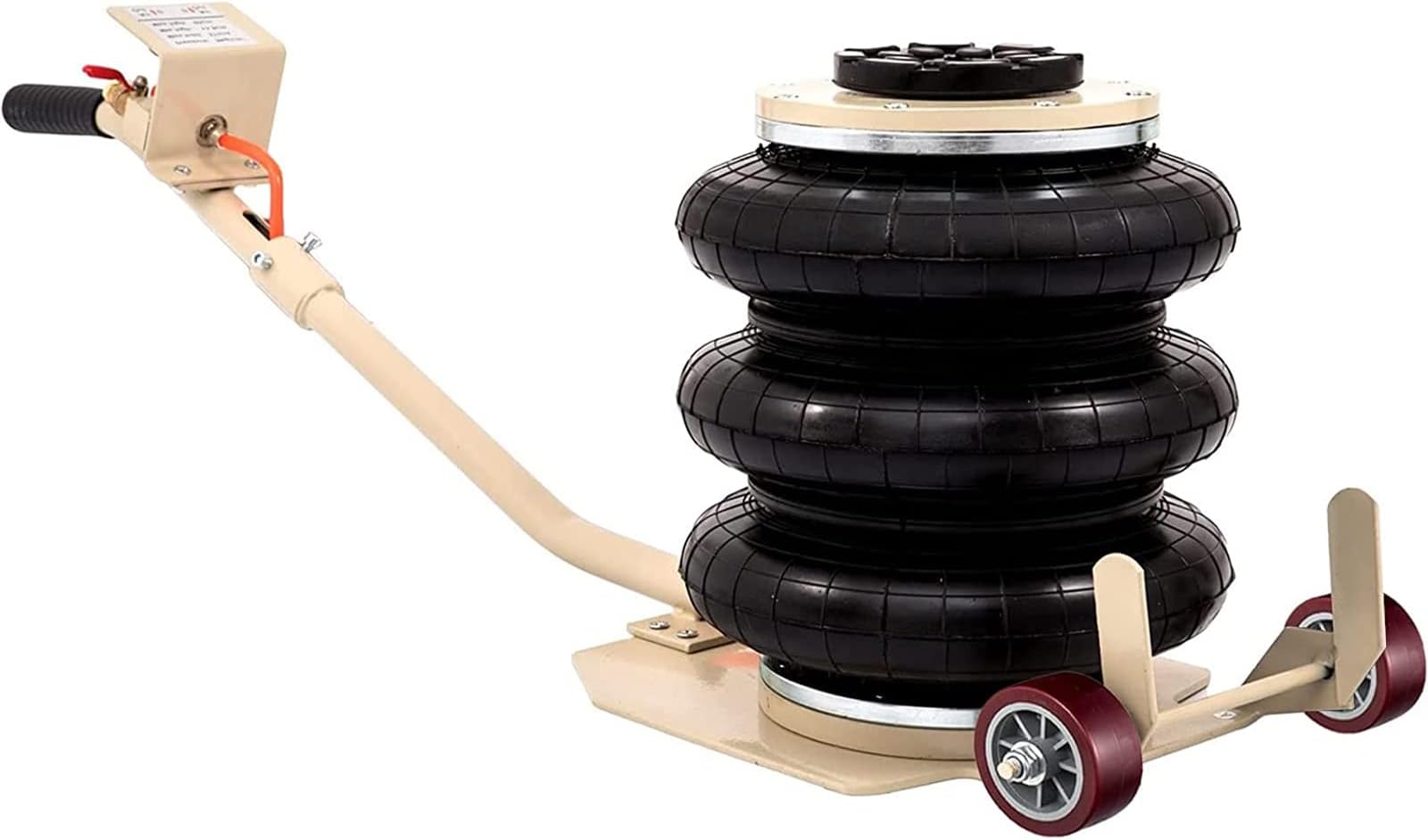 CXRCY 3 Ton Air Jack for Cars & Trucks - 6600LBS Capacity Pneumatic Airbag Jack with Long-Handle, Fast Lifting up to 16 Inch for Cars,Trucks (White Triple Bag Air Jack)