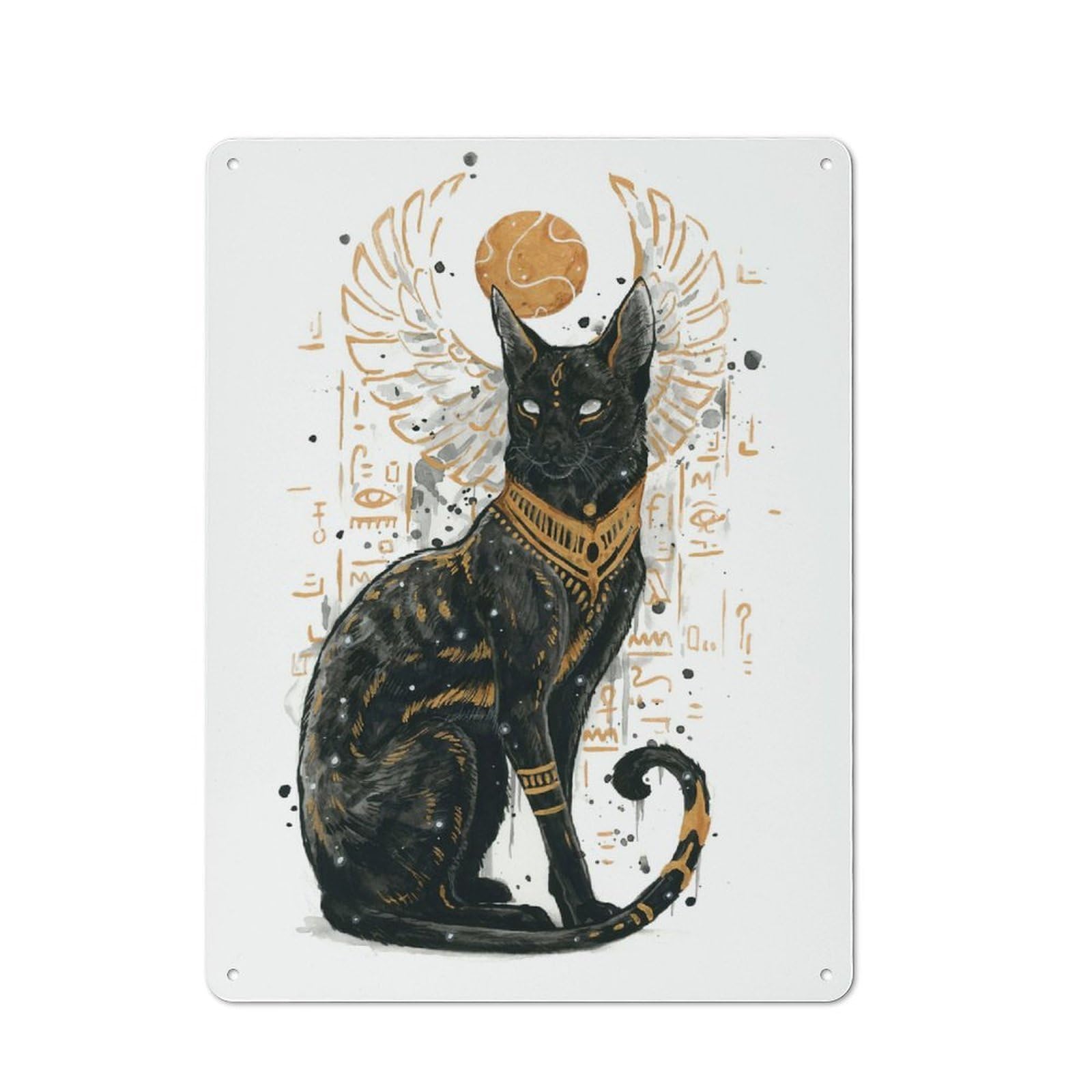 Bastet Retro Tin Sign 40x30cm for Living Room Or Hallway, for Cooler-season Styling in Living Room And Hallway