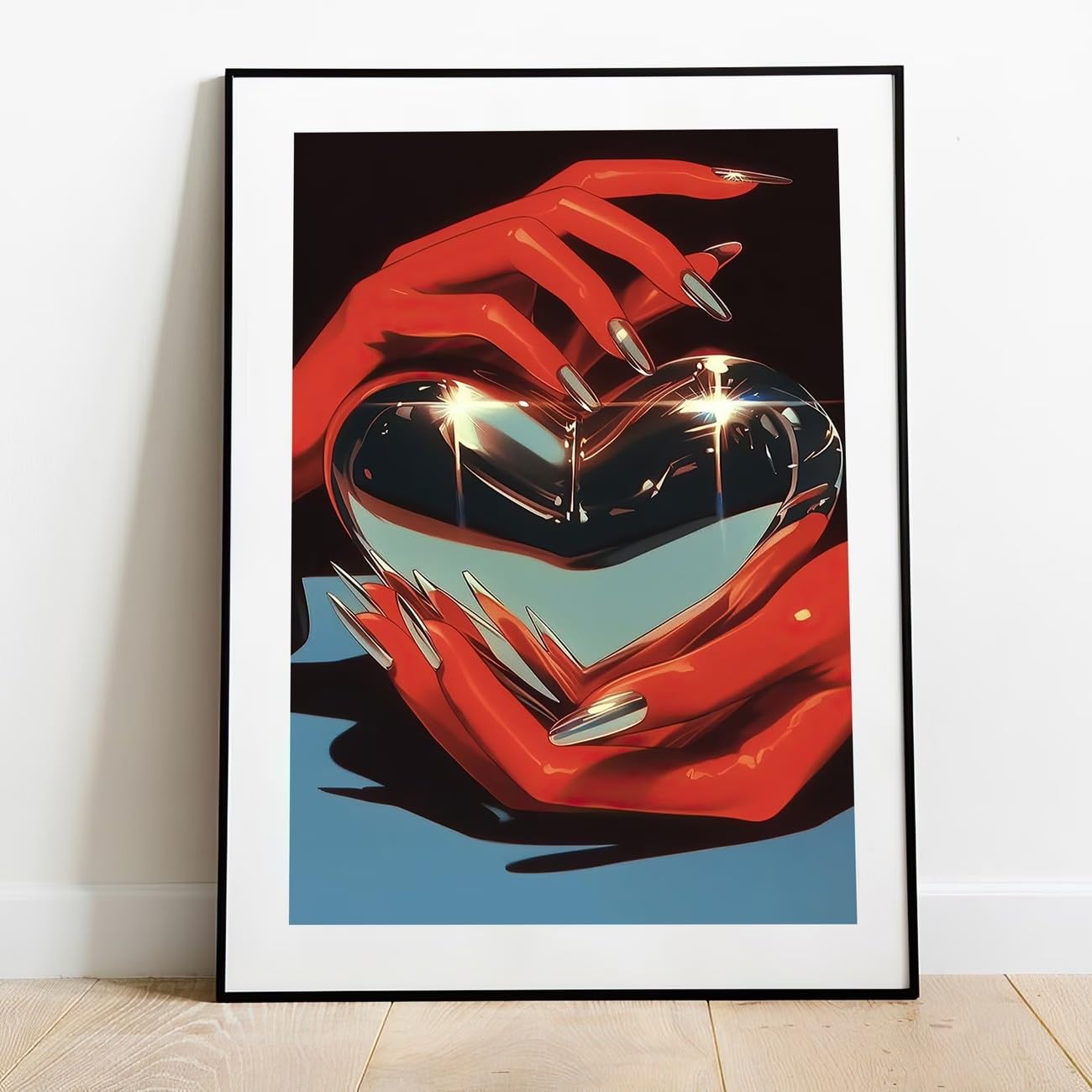 CHAOJIART Plakat ścienny na płótnie z naciągniętymi rękami, idealny do dekoracji kawiarni, sypialni, łazienki lub innego pomieszczenia (60 x 80 x 3 cm/bez ramki).