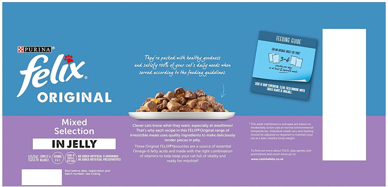 Buy Purina Felix Cat food 40x100g Pouch Jumbo Pack Mix Selection Cat