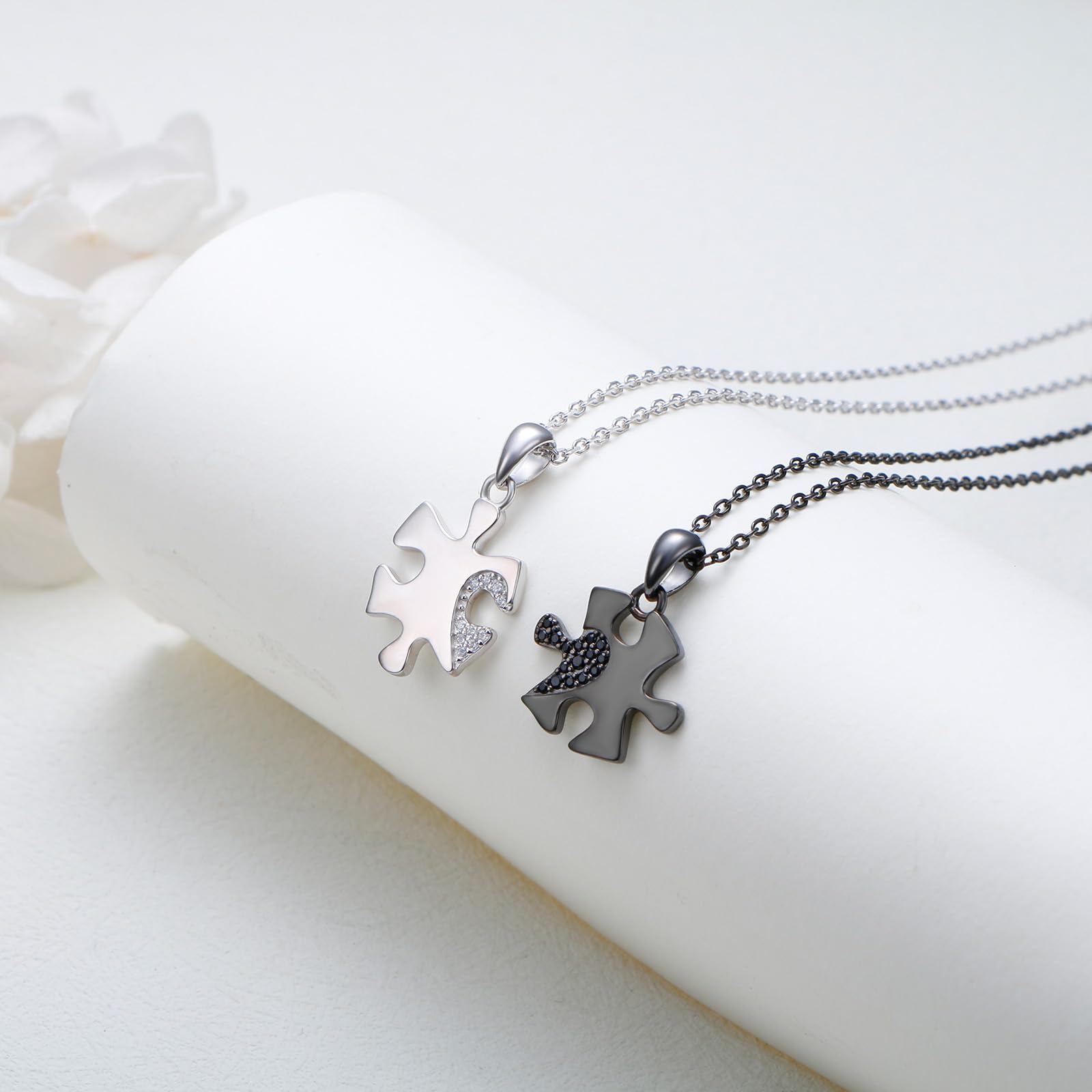 Paar Halsketten für sie ihn 925 Sterling Silber Bar passende Halskette für Paare Valentinstag Geschenke graviert ihr König seine Königin romantisches Schmuckgeschenk